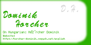 dominik horcher business card